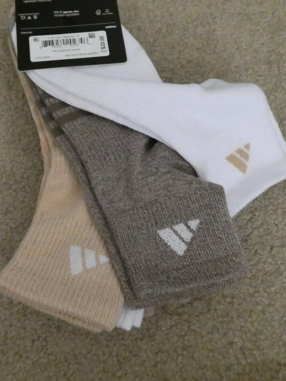 Adidas 6 pack Quarter ClimaCool  Women’s Socks Size 5-10 NWT